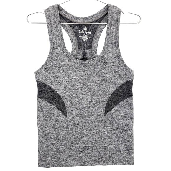 Soho Sport Tank Top Womens Medium Gray Racerback Vented Athletic Flex Pullover - Picture 1 of 9